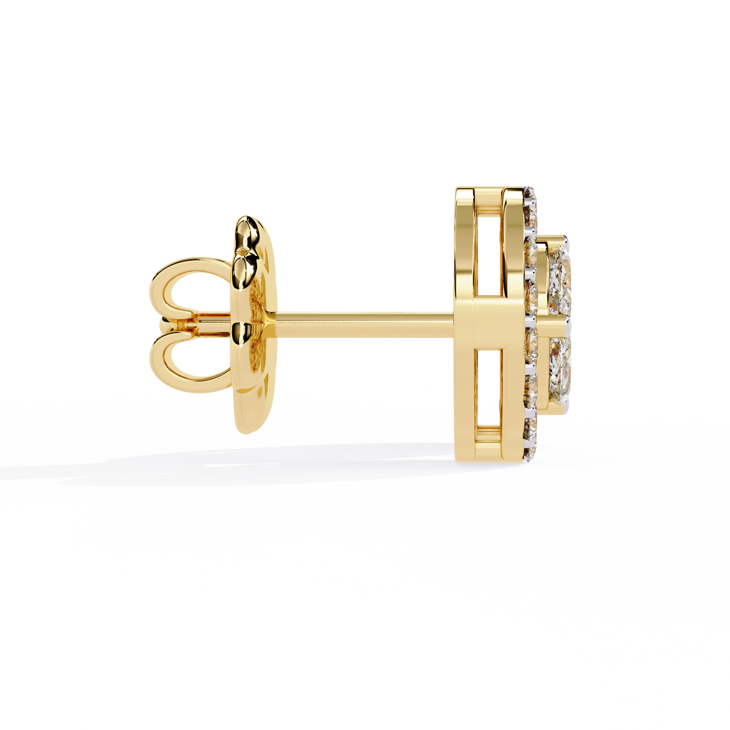 eclipse double halo cluster lab grown diamond studs