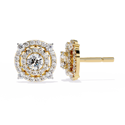 Blossom Double Halo Floral Lab Grown Diamond Studs