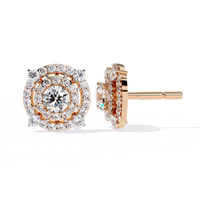 Blossom Double Halo Floral Lab Grown Diamond Studs - Ophiratbf