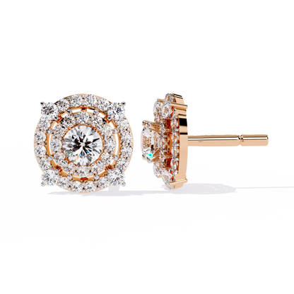 Blossom Double Halo Floral Lab Grown Diamond Studs