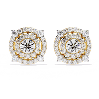 Blossom Double Halo Floral Lab Grown Diamond Studs - Ophiratbf
