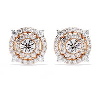 Blossom Double Halo Floral Lab Grown Diamond Studs - Ophiratbf
