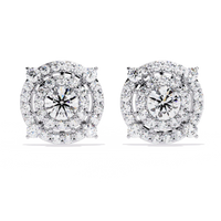 Blossom Double Halo Floral Lab Grown Diamond Studs - Ophiratbf