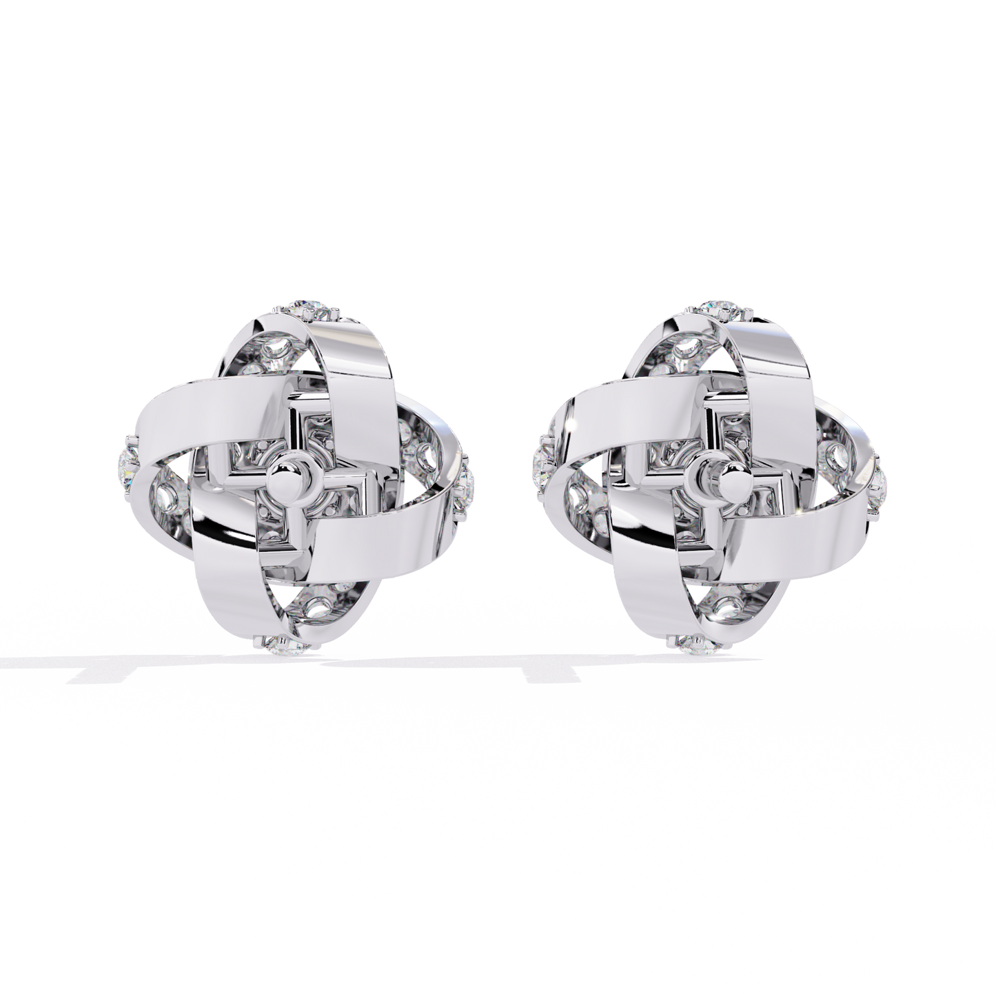eternal knot lab grown diamond studs