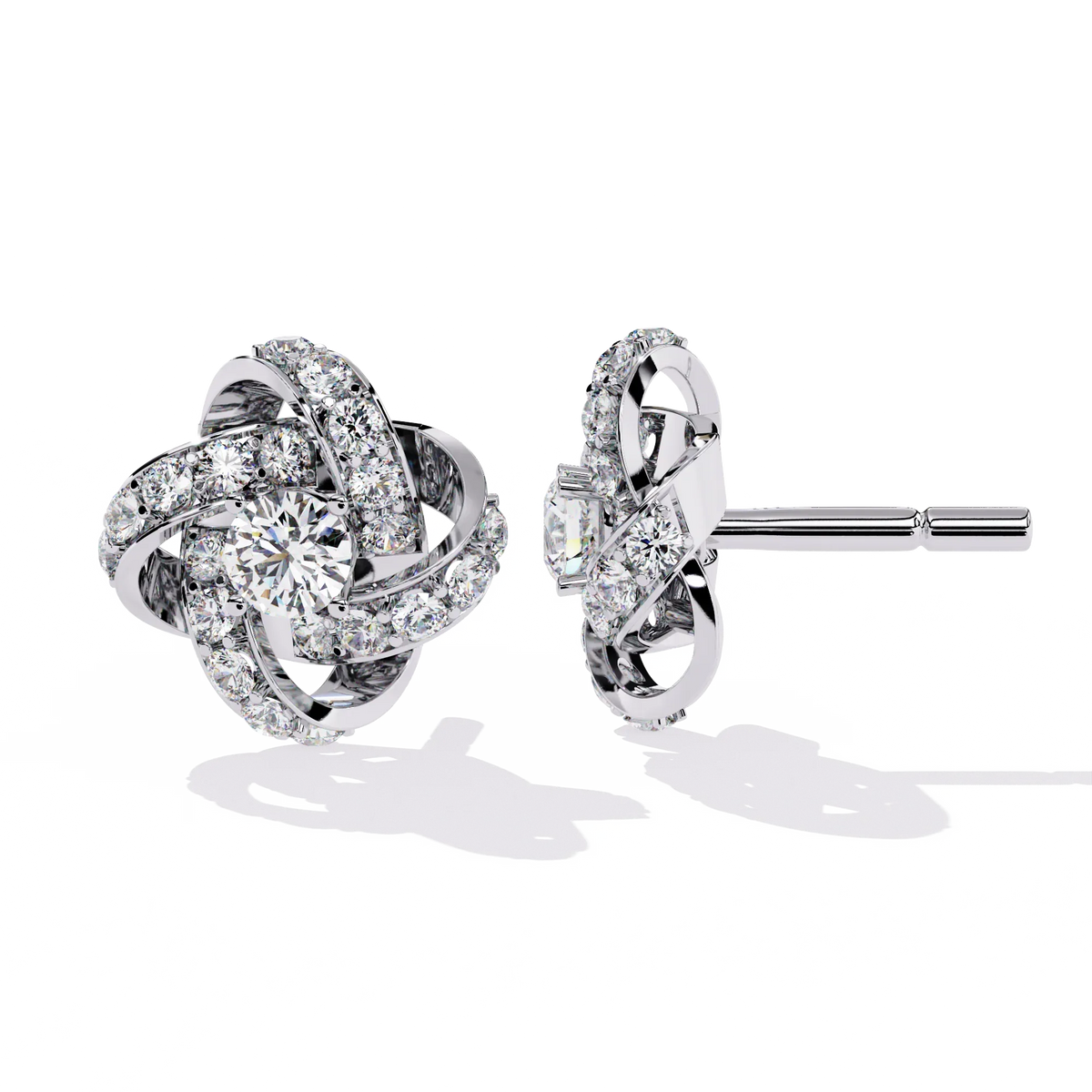 Eternal Knot Lab Grown Diamond Studs - Ophiratbf