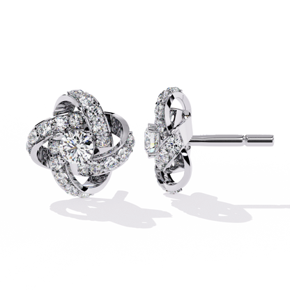 Eternal Knot Lab Grown Diamond Studs