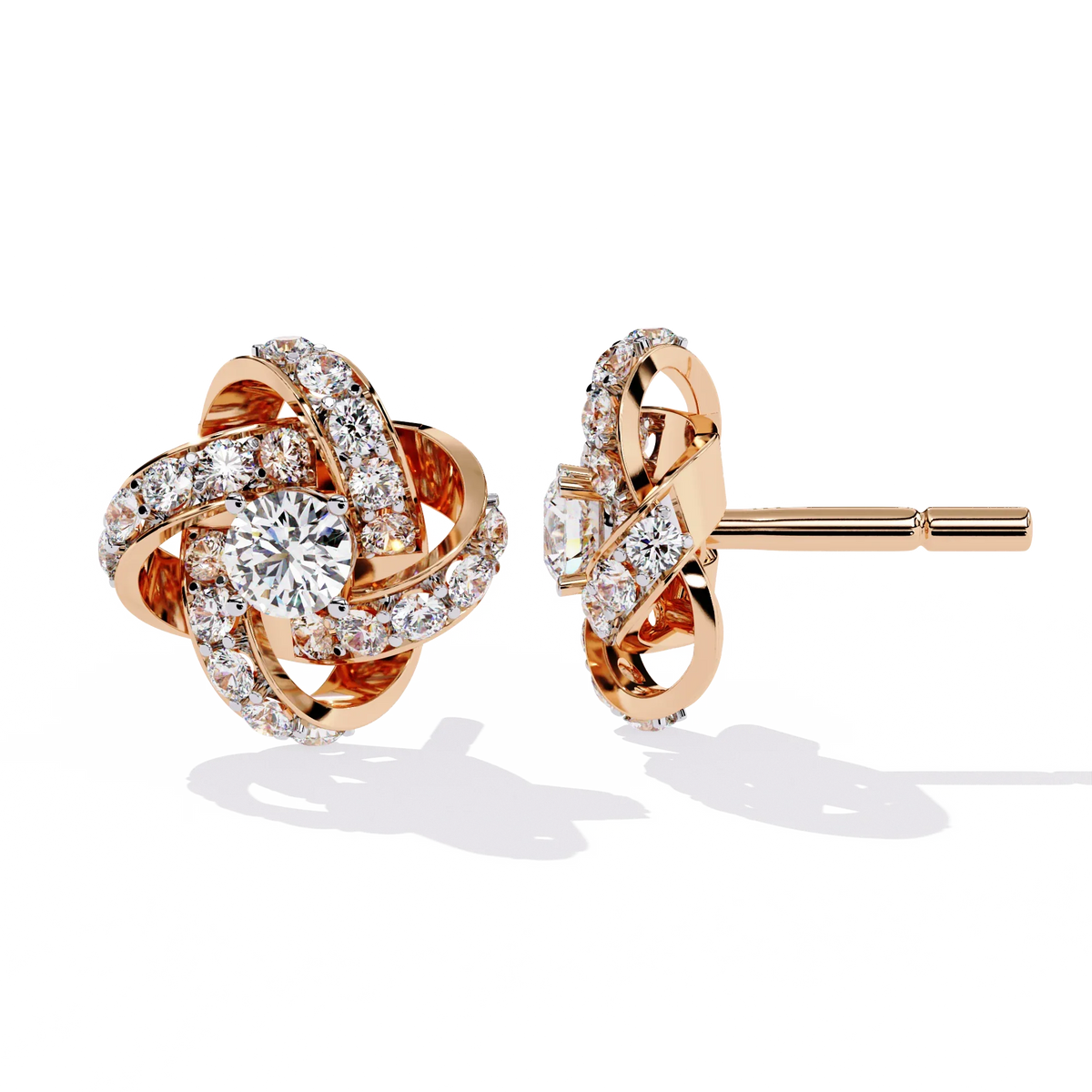 Eternal Knot Lab Grown Diamond Studs - Ophiratbf