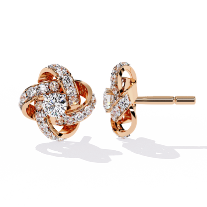 Eternal Knot Lab Grown Diamond Studs