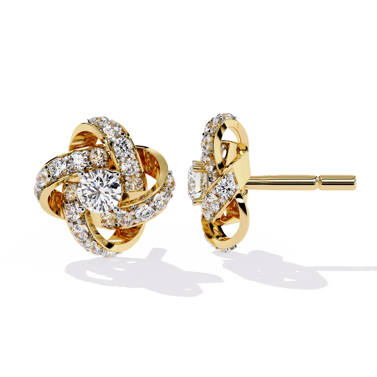 Eternal Knot Lab Grown Diamond Studs - Ophiratbf