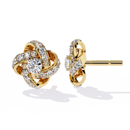 Eternal Knot Lab Grown Diamond Studs