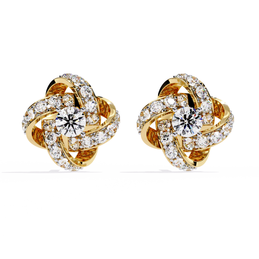 Eternal Knot Lab Grown Diamond Studs