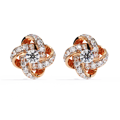 Eternal Knot Lab Grown Diamond Studs