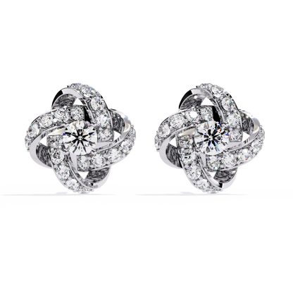 Eternal Knot Lab Grown Diamond Studs