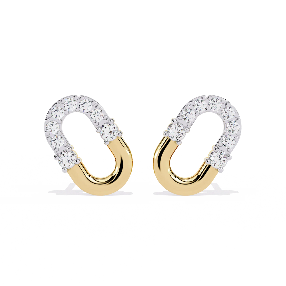 Urbane Link Oval Lab Grown Diamond Studs - Ophiratbf