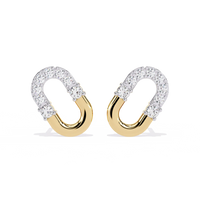 Urbane Link Oval Lab Grown Diamond Studs - Ophiratbf