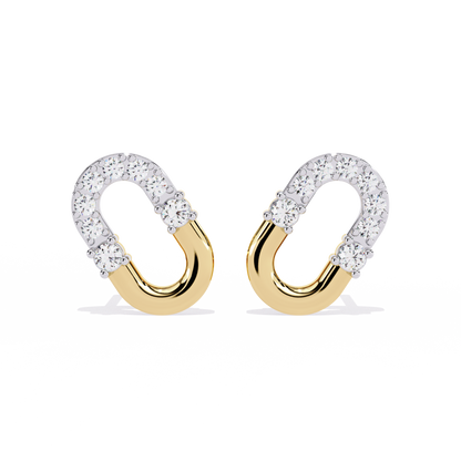 Urbane Link Oval Lab Grown Diamond Studs