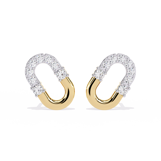 Urbane Link Oval Lab Grown Diamond Studs