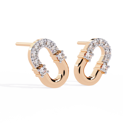 Urbane Link Oval Lab Grown Diamond Studs