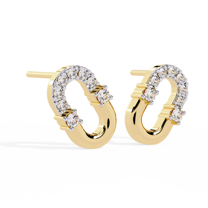 Urbane Link Oval Lab Grown Diamond Studs