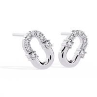 Urbane Link Oval Lab Grown Diamond Studs - Ophiratbf