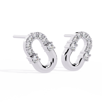 Urbane Link Oval Lab Grown Diamond Studs