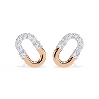 Urbane Link Oval Lab Grown Diamond Studs - Ophiratbf