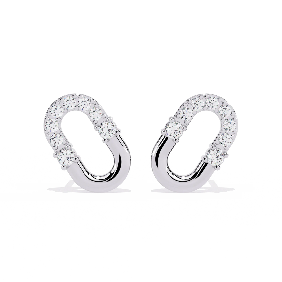 Urbane Link Oval Lab Grown Diamond Studs - Ophiratbf