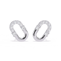 Urbane Link Oval Lab Grown Diamond Studs - Ophiratbf