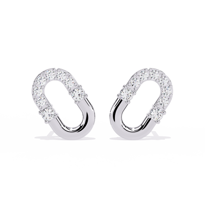 Urbane Link Oval Lab Grown Diamond Studs