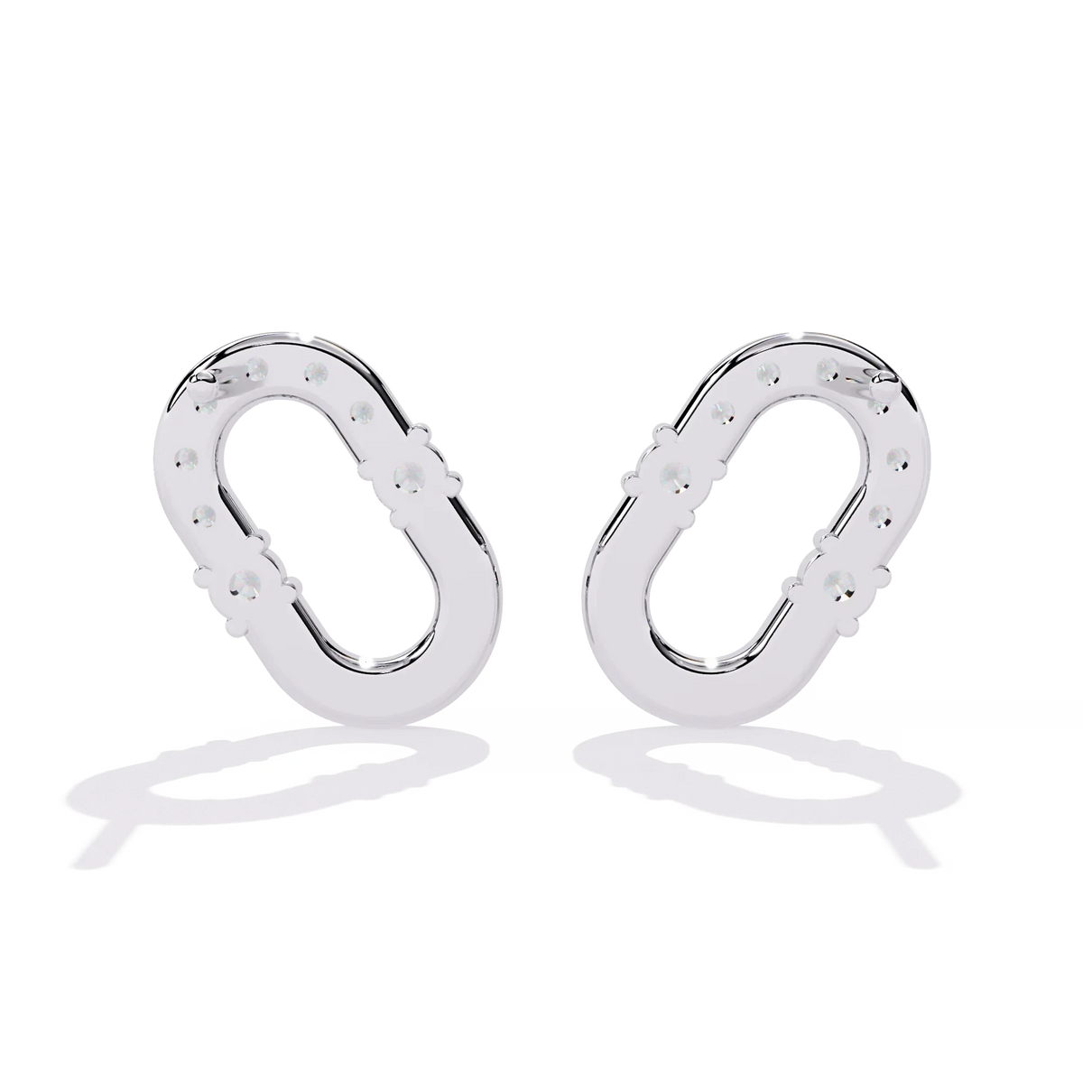 Urbane Link Oval Lab Grown Diamond Studs - Ophiratbf
