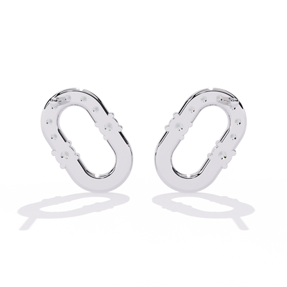 Urbane Link Oval Lab Grown Diamond Studs