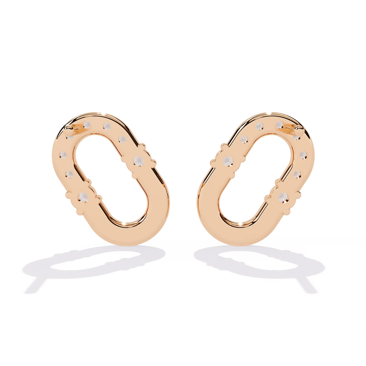 Urbane Link Oval Lab Grown Diamond Studs - Ophiratbf