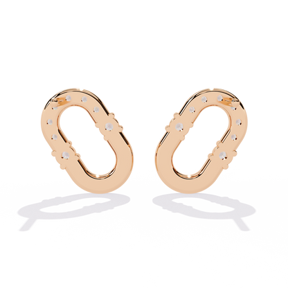 Urbane Link Oval Lab Grown Diamond Studs