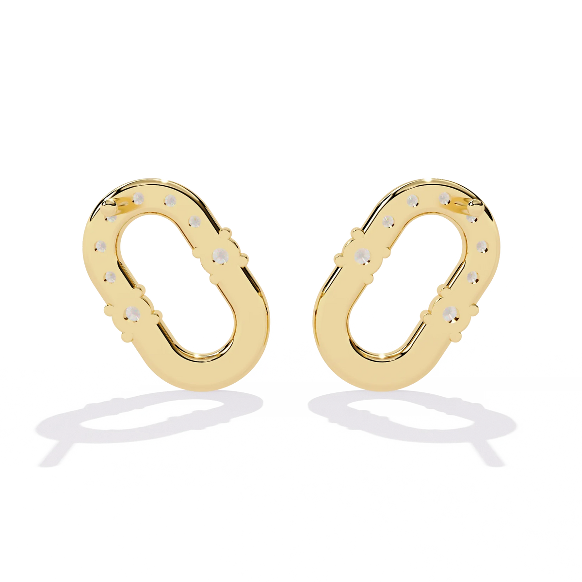 Urbane Link Oval Lab Grown Diamond Studs - Ophiratbf