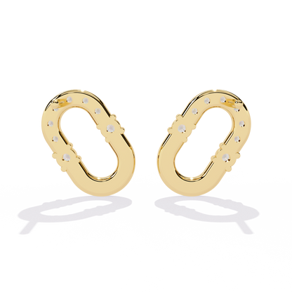 Urbane Link Oval Lab Grown Diamond Studs