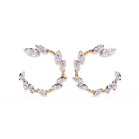 Vine Marquise Cluster Lab Grown Diamond Hoops - Ophiratbf