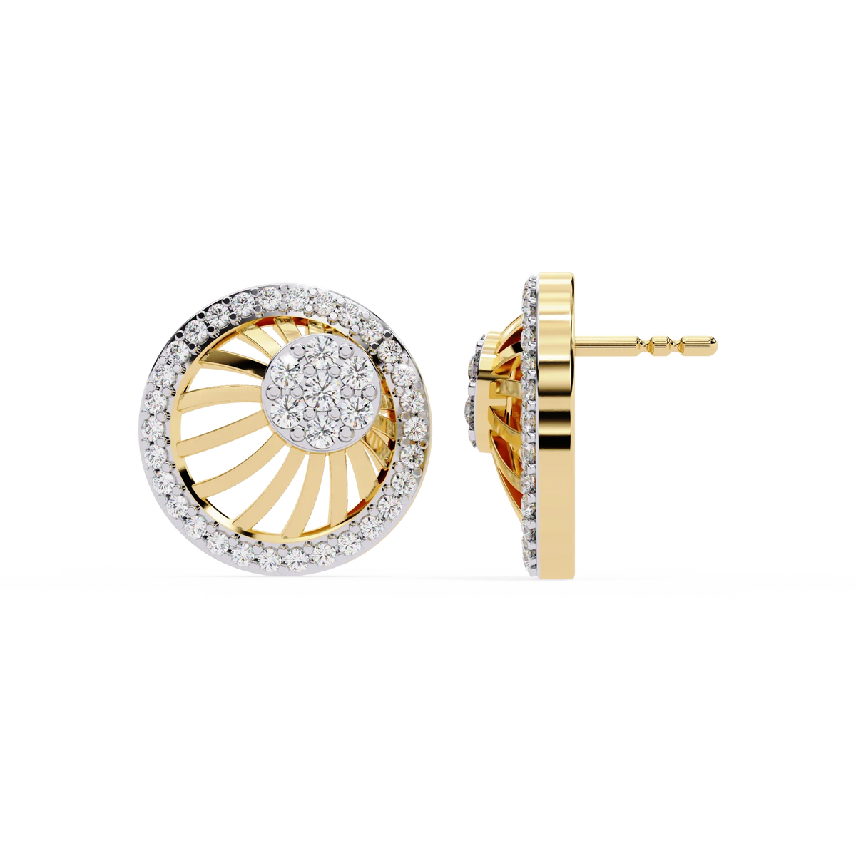 Radiance Sunburst Cluster Lab Grown Diamond Studs - Ophiratbf