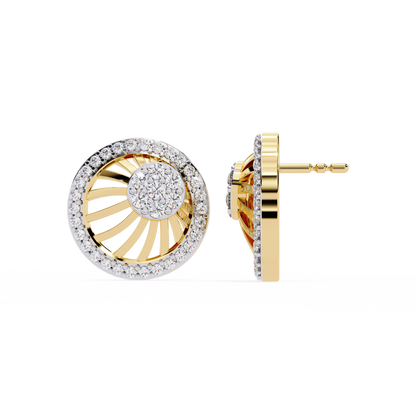 Radiance Sunburst Cluster Lab Grown Diamond Studs