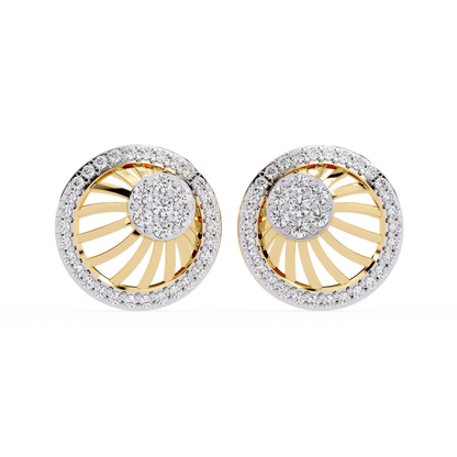 Radiance Sunburst Cluster Lab Grown Diamond Studs