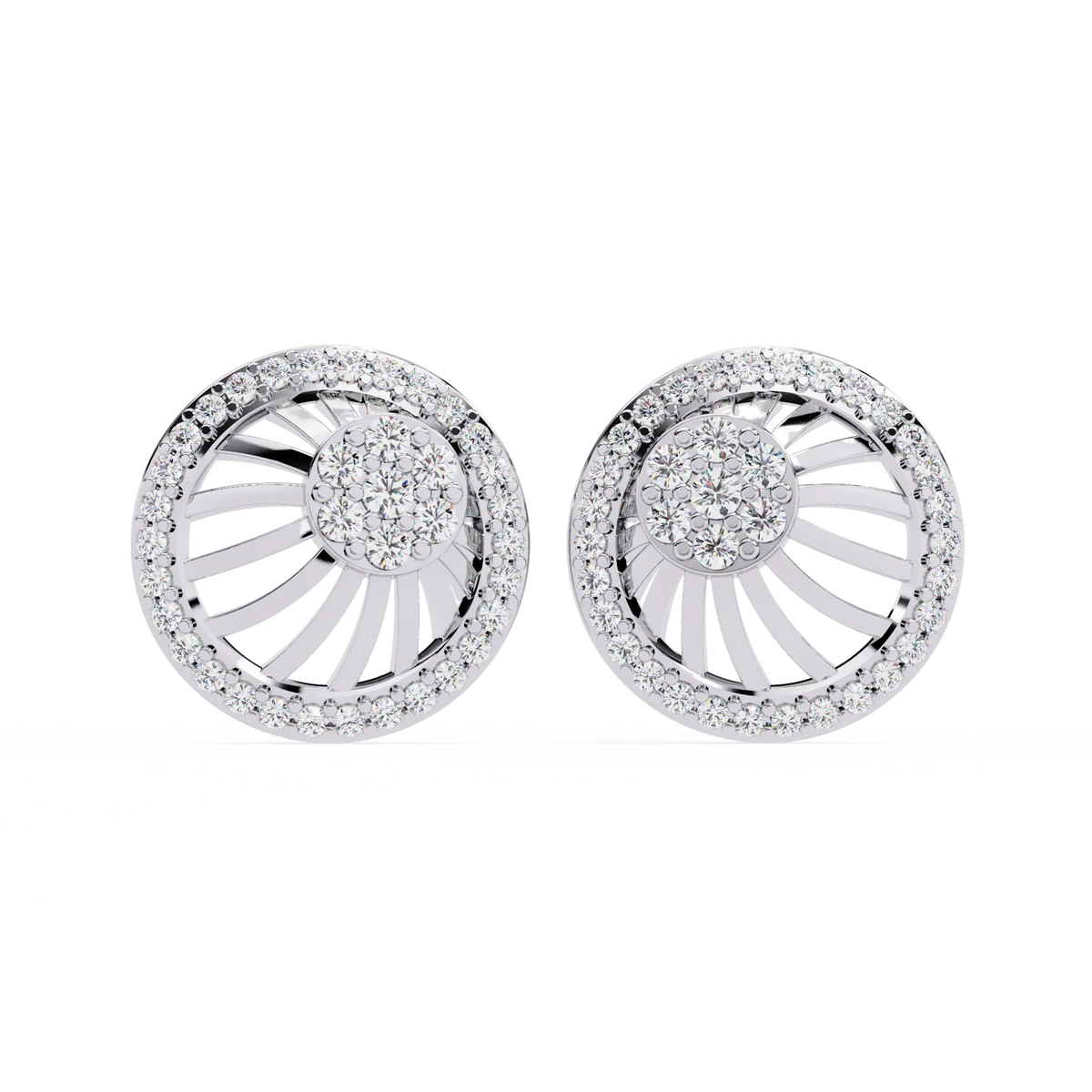 Radiance Sunburst Cluster Lab Grown Diamond Studs - Ophiratbf