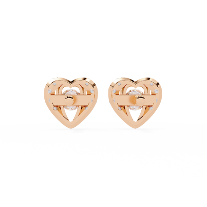 Radiant Heart Halo Lab Grown Diamond Studs