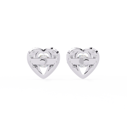 Radiant Heart Halo Lab Grown Diamond Studs