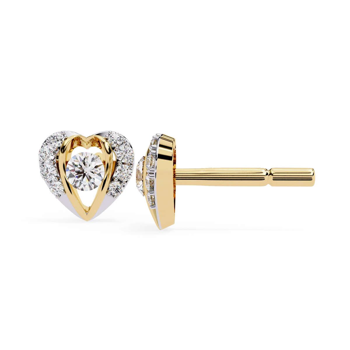 Radiant Heart Halo Lab Grown Diamond Studs - Ophiratbf