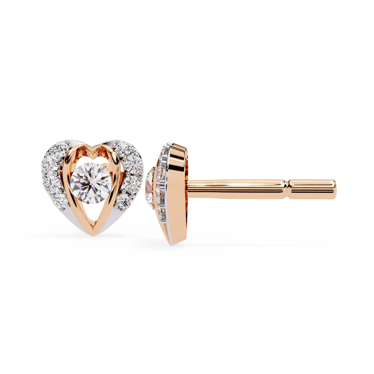 Radiant Heart Halo Lab Grown Diamond Studs - Ophiratbf