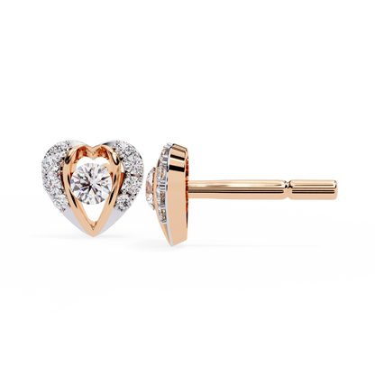 Radiant Heart Halo Lab Grown Diamond Studs