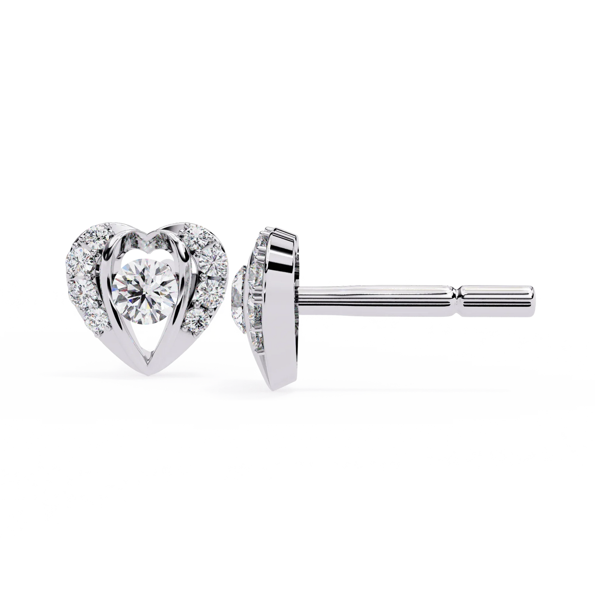 Radiant Heart Halo Lab Grown Diamond Studs - Ophiratbf
