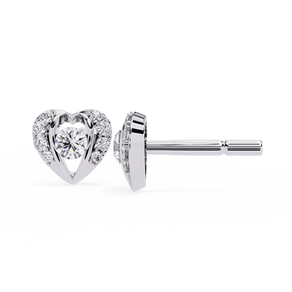 Radiant Heart Halo Lab Grown Diamond Studs