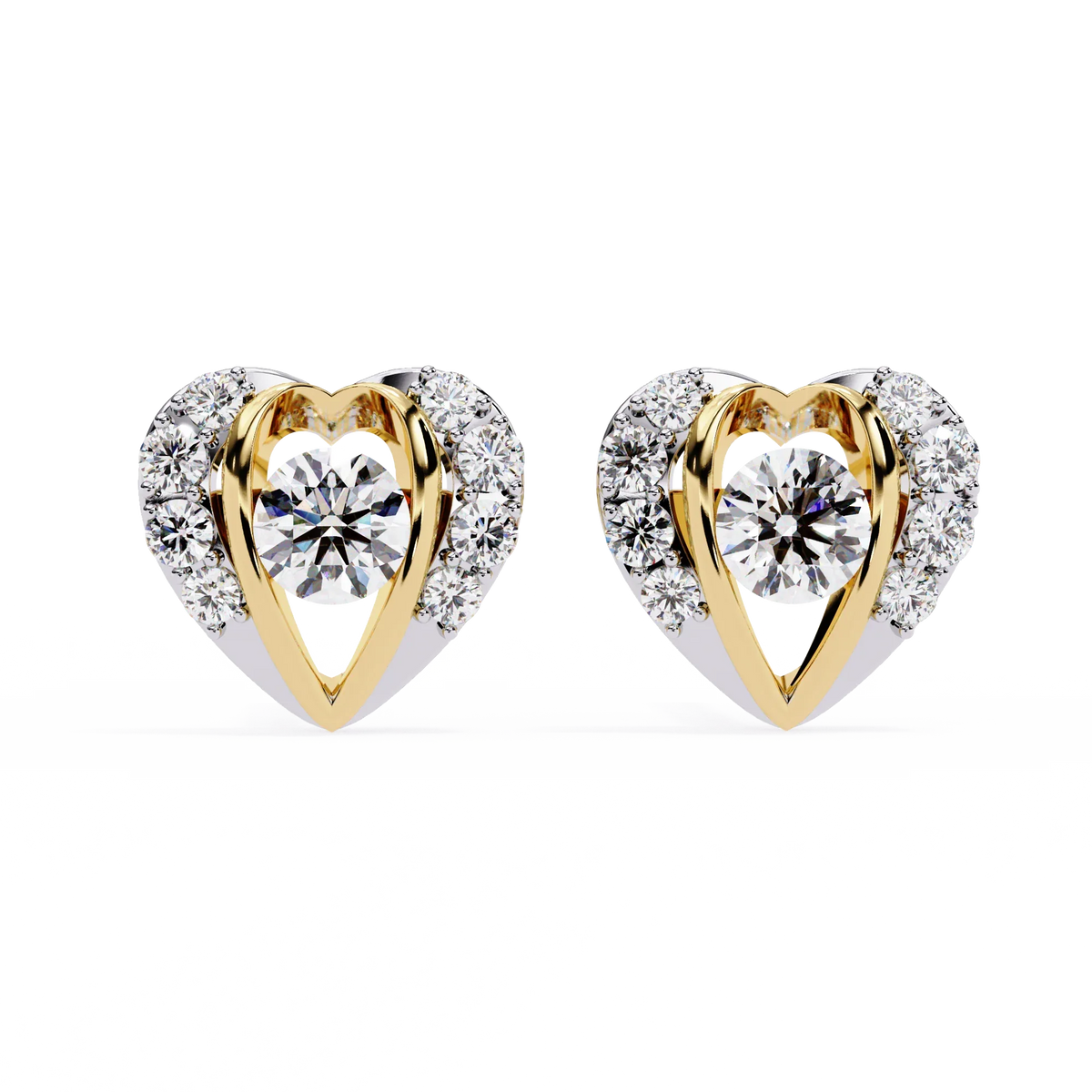 Radiant Heart Halo Lab Grown Diamond Studs - Ophiratbf