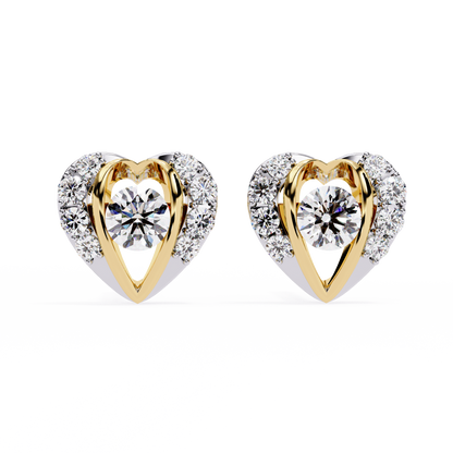 Radiant Heart Halo Lab Grown Diamond Studs