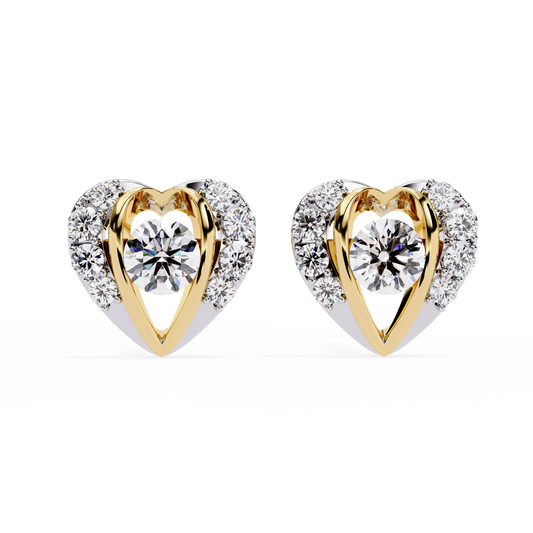 Radiant Heart Halo Lab Grown Diamond Studs